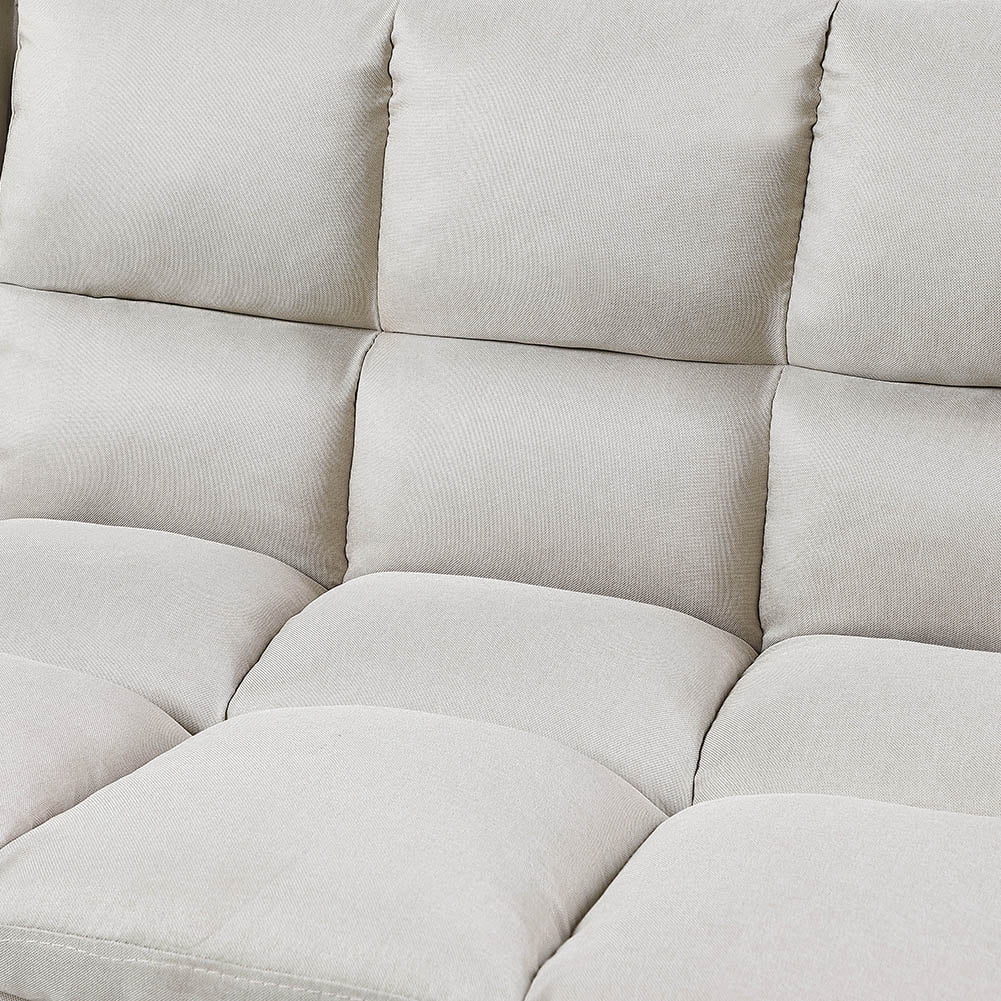 Kepooman Modern Futon Couch Convertible Loveseat Sleeper for Living Room, Twin Size, Beige Kepooman Modern Futon Couch Convertible Loveseat Sleeper for Living Room, Twin Size, Beige