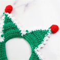 thumbnail image 2 of Pañuelos navideños para perros, diseño de cinco ramas, con diseño de animales, con diseño de animales, de punto tricot, para Navidad, regalo para perros, collar para mascotas, verde, talla L, 2 of 5