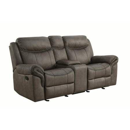 Tri Tone Leather Loveseat - Coaster Leather Sofa Two Tone with Grey finish 602334