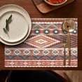 thumbnail image 5 of Boho Red Southwestern Ethnic Pattern Summer Placemats Table Placemats Set Of 4-Linen Kitchen Washable Placemats Table Mats 11.8"x17.7" Non-Slip Heat Resistant, 5 of 6