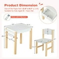 thumbnail image 2 of Spaco Kids Art Table and Chair Set with Drawer Paper Roll and 2 Markers-White, Toddler Table and Chair Set for Arts & Crafts, Snack Time, Homeschooling, Homework, 2 of 7