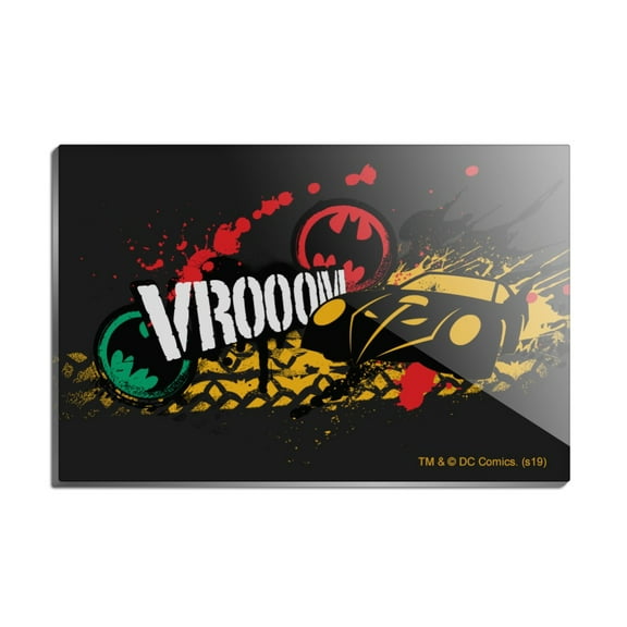 Batman Batmobile VROOOM Rectangle Acrylic Fridge Refrigerator Magnet