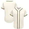 thumbnail image 3 of Camiseta de béisbol en blanco con cuello en V y botones completos para hombre o niño, uniforme de softbol transpirable, cualquier color, regalo de cumpleaños, estilo callejero de hip hop, 3 of 5