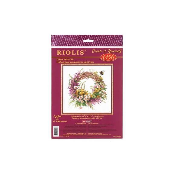 Riolis Cross Stitch Kit Wreath W/Fireweed