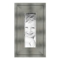 thumbnail image 2 of ArtToFrames 5" x 14" Platinum Ridge Brushed Slvr Picture Frame, 5x14 inch Silver Wood Poster Frame (WOM-5249),  Pack, 2 of 6
