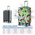 thumbnail image 6 of Lsque Colorful Tie Dye Stained Glass Printed Luggage Cover, Travel Luggage Protector,Scratch and Dirt Resistant, Fits 18-32 Inch Luggage - Small, 6 of 9