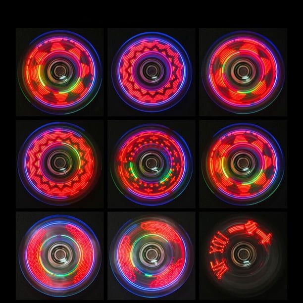 Multiple Changes LED Fidget Spinner Luminous Hand Top Spinners Glow in Dark EDC Stress Relief Toys heqiyong LED