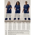 thumbnail image 3 of Musefolio Women's Pajama Sets Summer Short Sleeve Round Neck Comfort Fit Solid with Print Casual Sleepwear 1X-5X, 3 of 9