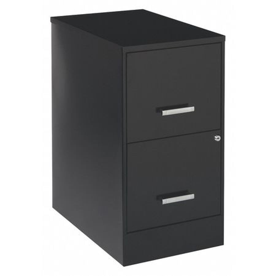 SPACE SOLUTIONS 20226 15" W 2 Drawer File Black, Letter