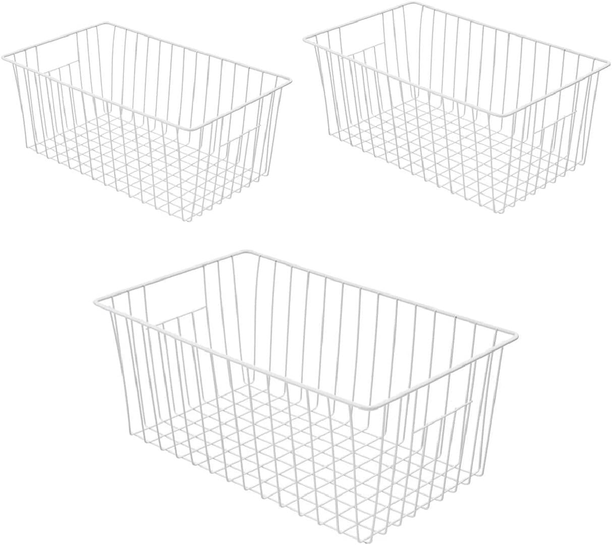 Large Wire Storage Baskets Freezer Baskets Organizer, Refrigerator