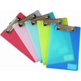 thumbnail image 1 of 5 Pack Mini Clipboards with Strong Stainless Steel Clips, 10x15 cm (4x6 Inch) – Transparent Plastic Pocket Notepads, Rounded Edges, Retractable Hanging Hook for Office, School, Classroom, 1 of 5