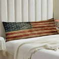 thumbnail image 5 of American Flag Body Pillow Cover Vintage Retro USA Flag Long Pillow Case Protector with Zipper Decorative Large Pillowcase Cushion for Bedroom,Couch,Sofa,Home Gift 20"x54", 5 of 6