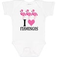thumbnail image 3 of Inktastic I Love Flamingos Pink Bird Girls Baby Bodysuit, 3 of 5