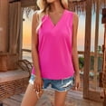 thumbnail image 2 of Delayuji Womens Tank Tops Sleeveless Blouses Business Casual Tank Shirts V Neck Summer Basic Camisole Pink L Nylon,Spandex Spring Tops for Women, 2 of 9
