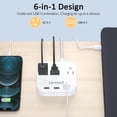 thumbnail image 7 of LENCENT 3 prong Power Strip with 3 Outlet 3 USB Charging Ports (17W/ 3.4A) 2 PC, 6.7ft Braided Extension Cord for indoor,Desktop & Wall Mountable, 7 of 7