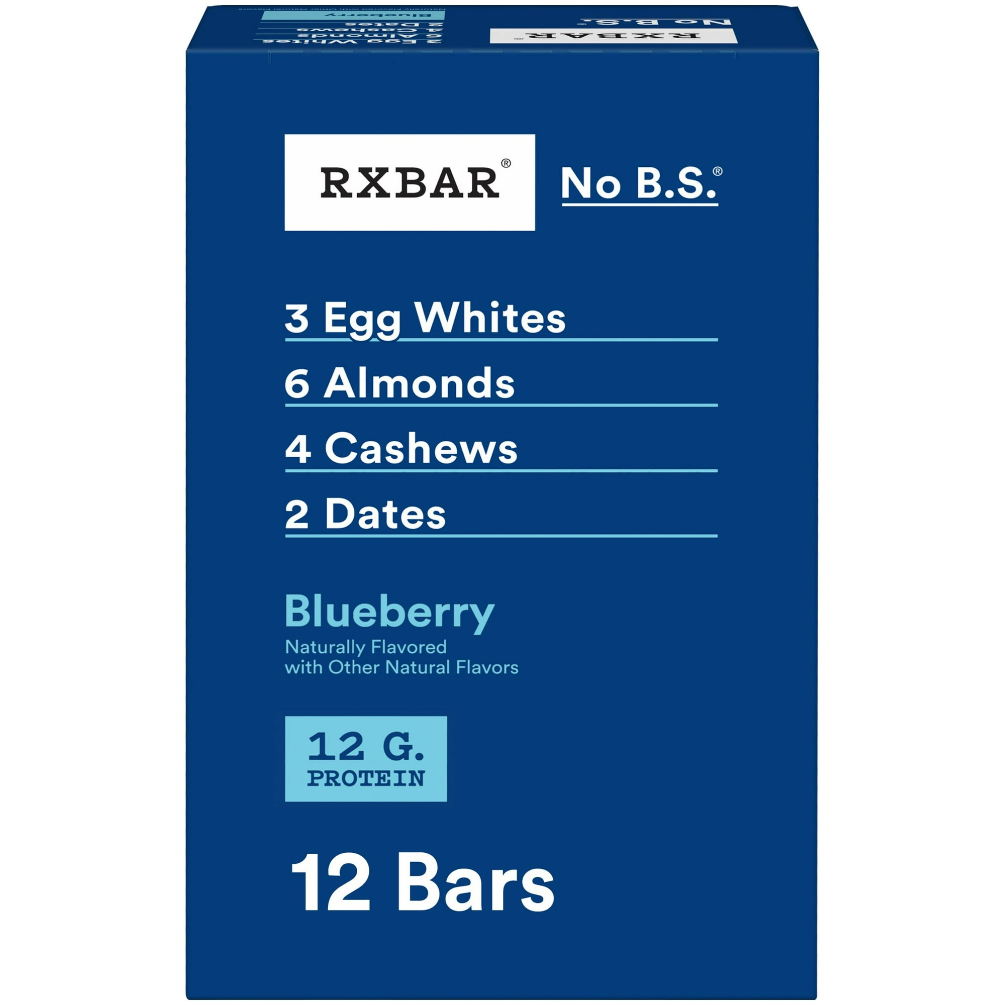 RXBAR, Blueberry Gluten-Free Protein Bars, 12 Count