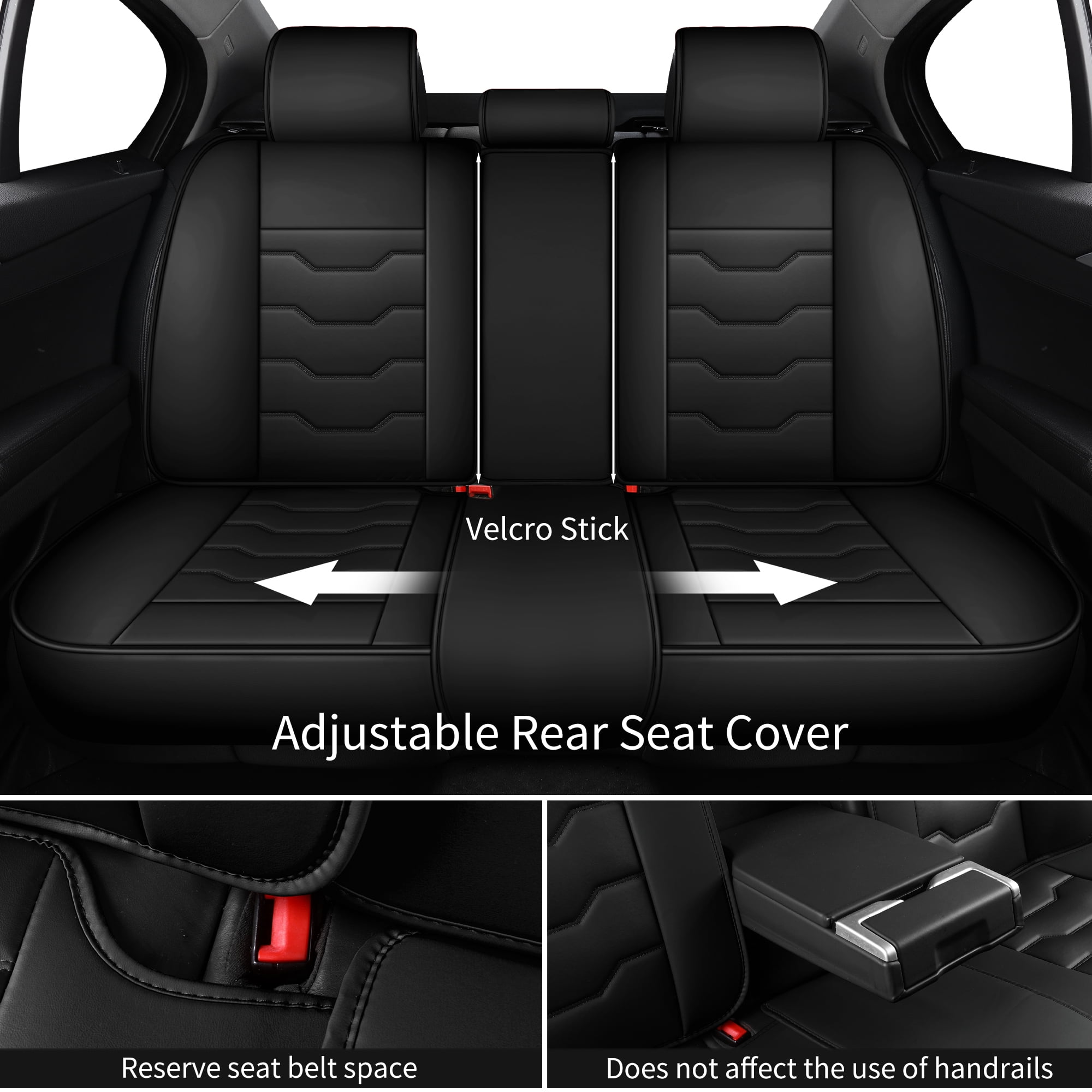 Universal 5-Seat Car Seat Covers Waterproof Non-Slip Breathable PU Leather Multiple Colors