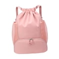 thumbnail image 3 of Mochila deportiva con cordón, bolsa de gimnasio, resistente al agua, bolsa de baloncesto, bolsa con cierre Rosa, 3 of 8