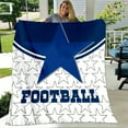 thumbnail image 3 of 1pc Flannel Football Pentacle Printed Blanket Shawl Blanket Nap Blanket Soft Skin Casual Sofa Blanket, Cover Blanket, Nap Blanket, Multi-purpose Blanket, 3 of 8