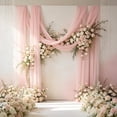 thumbnail image 3 of Extra Large Wedding Arch Sheer Drape, 600x75cm Lawn Wedding Ceremony Scene Backdrop Decorative Polyester Curtain, for Wedding Ceremony / Hotel Banquet Scene Arrangement, 3 of 5