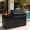 black+63"+Grill + Cabinet, variant on 63" Modular Outdoor Kitchen Island Propane Gas Grill, 6 Burners, 85,000 BTU, Infrared Burner, Black Granite Countertop and Storage Cabinets