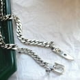 thumbnail image 4 of HOOUN 925 Sterling Silver Thick Chain Necklace Vintage Unique Belt Buckle Gift, 4 of 5