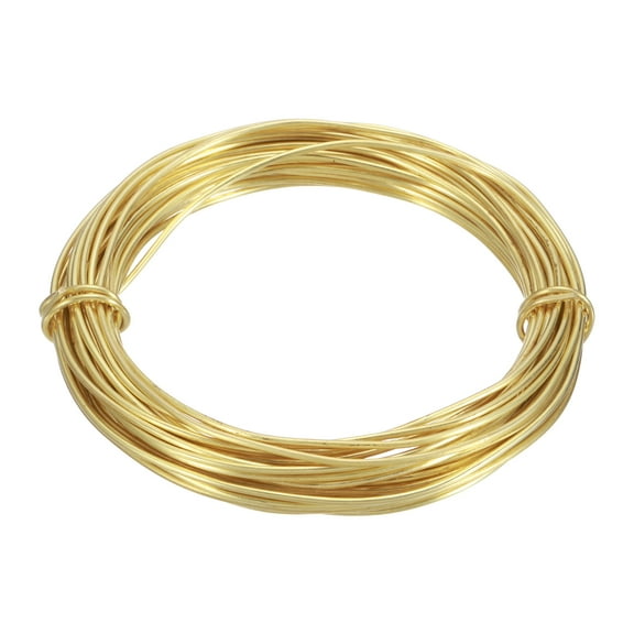 14 Gauge Brass Round Wire, 30 ft Craft Tarnish Resistant Beading Wires