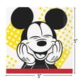 thumbnail image 2 of Disney Mickey Mouse Beverage Napkins 16 Count  Multicolor Disposable Cocktail Napkins for Birthday Parties and Themed Events, 2 of 5