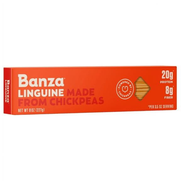 Banza Linguine Pasta Gluten Free, High Protein Lower Carb (Pack of 2)