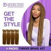 (2 pack) Darling Pre-Stretched Thrive Braid Hair 3X Pack, 52 inch, #27, Adult, Women