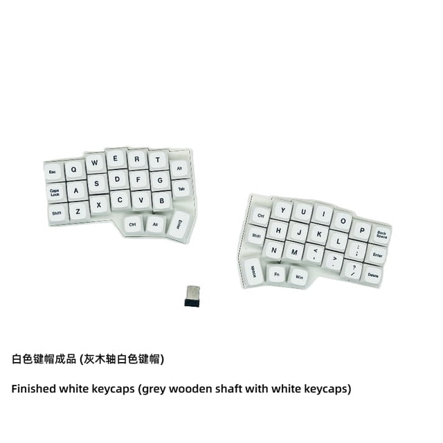 WCORNE V4.1 Teclado Ergonómico Inalámbrico Dividido, Teclado Mecánico Programable de VIAL 2.4G con Interruptores Intercambiables en Caliente