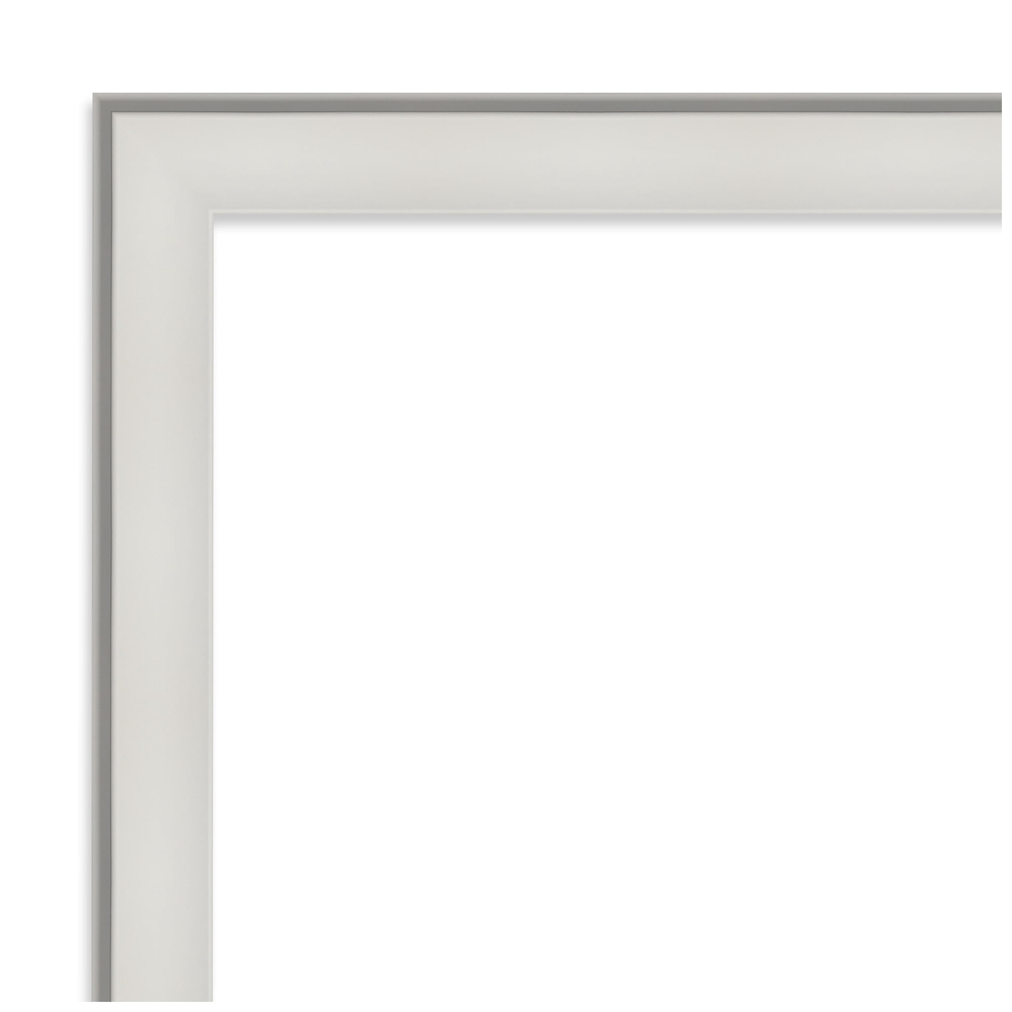 Amanti Art Grey Cork Board Framed Imperial White Bulletin Board 41 in. x 29 in.