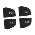 thumbnail image 3 of Juego de 4 pomos decorativos para puertas de coche, de ante resistente a los arañazos, fáciles de usar. Negro, 3 of 8