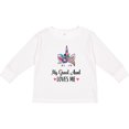 thumbnail image 3 of Inktastic My Great Aunt Loves Me Unicorn Niece Girls Long Sleeve Toddler T-Shirt, 3 of 5