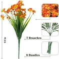 8 Bundles Artificial Daisy Mums Flowers Outdoor Fake Fall Flowers for