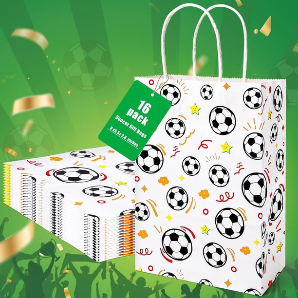 Bolsas de Regalo de Fútbol Shindel Paquete de 16 Unidades 14x7x20 cm