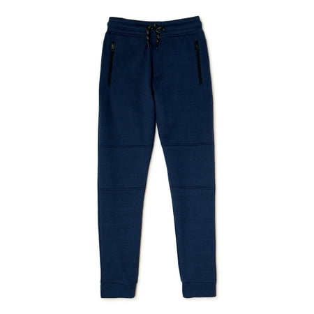 Hawk Boys' Fleece Jogger Pants with Zipper Pockets, Sizes 4-16