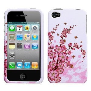 Grey Hard Case Cover for iPod Touch 4th Generation Pink Yellow Flowers 
