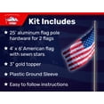 thumbnail image 2 of Titan Telescoping Flag Poles, Light Bronze 25ft- Heavy Duty Aluminum Flag Pole Kit, Kit Includes Telescoping Flagpole, 2 of 7