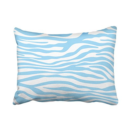 Blue zebra pillow deals