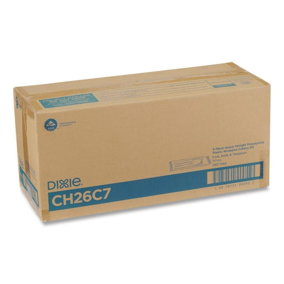 Heavyweight Polystyrene Forks, Knife, Teaspoon, White, 250/Carton