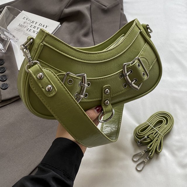 Bolso de hombro de moda de PU para mujer bolso informal con correa ajustable bolso de mano Simple