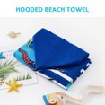 thumbnail image 6 of Kids Bathrobes Hooded Towels, Uccdo Baby Boys Girls Cartoon Hooded Wraps Beach Pool Bath Towel Poncho, 23"x47", 2-7 Years, 6 of 7