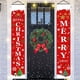 thumbnail image 2 of Toystoory Letrero de bienvenida para puerta con temática navideña, decoración navideña colgante para porche, 1 par Kits de decoración para fiestas, 2 of 6