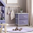 thumbnail image 4 of Sorbus Table de Chevet à 2 Tiroirs Commode Table d'Appoint - Violet, 4 of 9