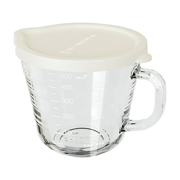 ACDANC Glass Measuring Cups with Lids,Measuring Jugs with Handle,Safe to Use in Microwave,Essential Kitchen Tools