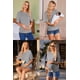 thumbnail image 4 of Camisetas de maternidad Ekouaer, 3 paquetes, manga corta, sobredimensionadas, 4 of 6