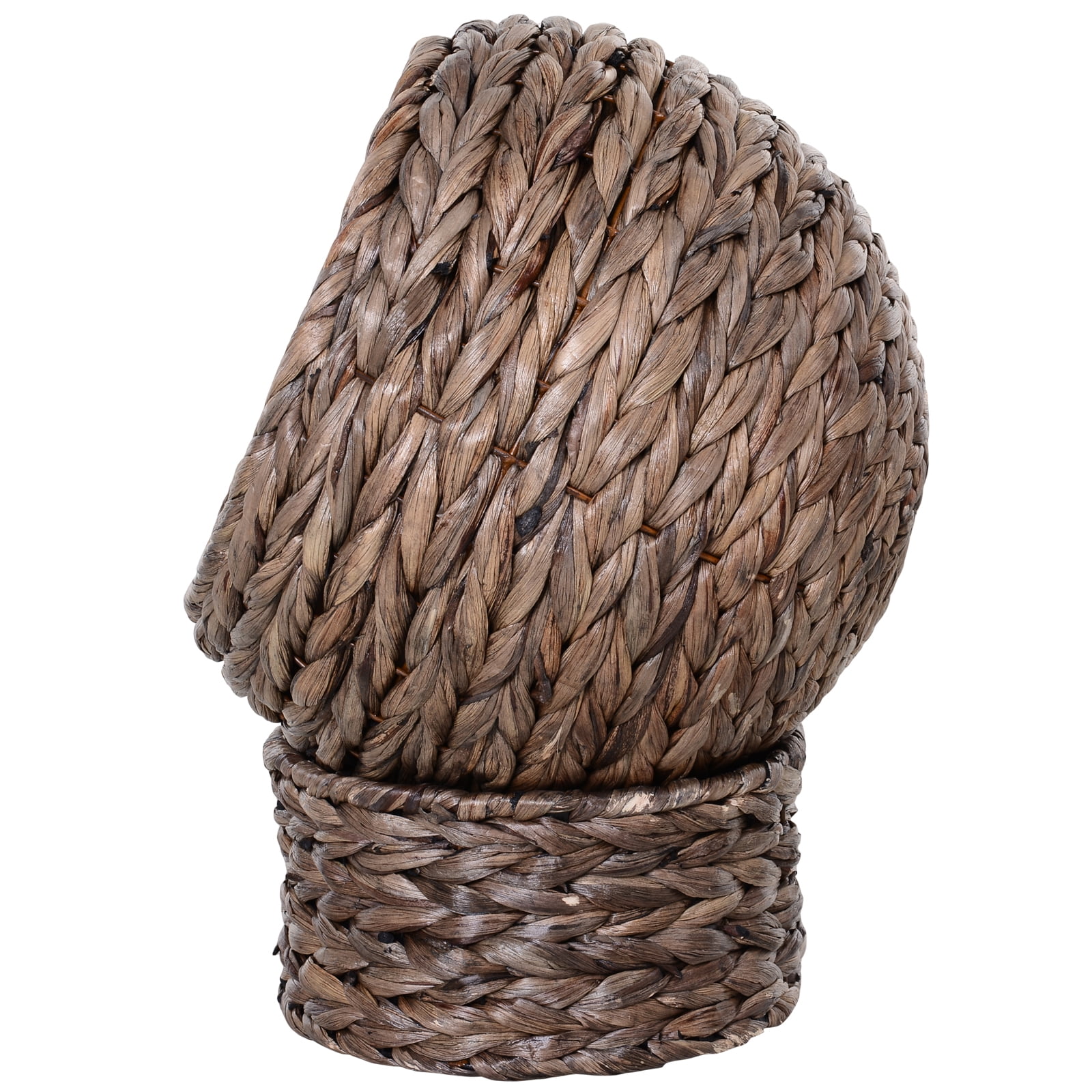 PawHut 20" Natural Braided Elevated Cat Bed Basket House Chair Sofa, Dark Brown