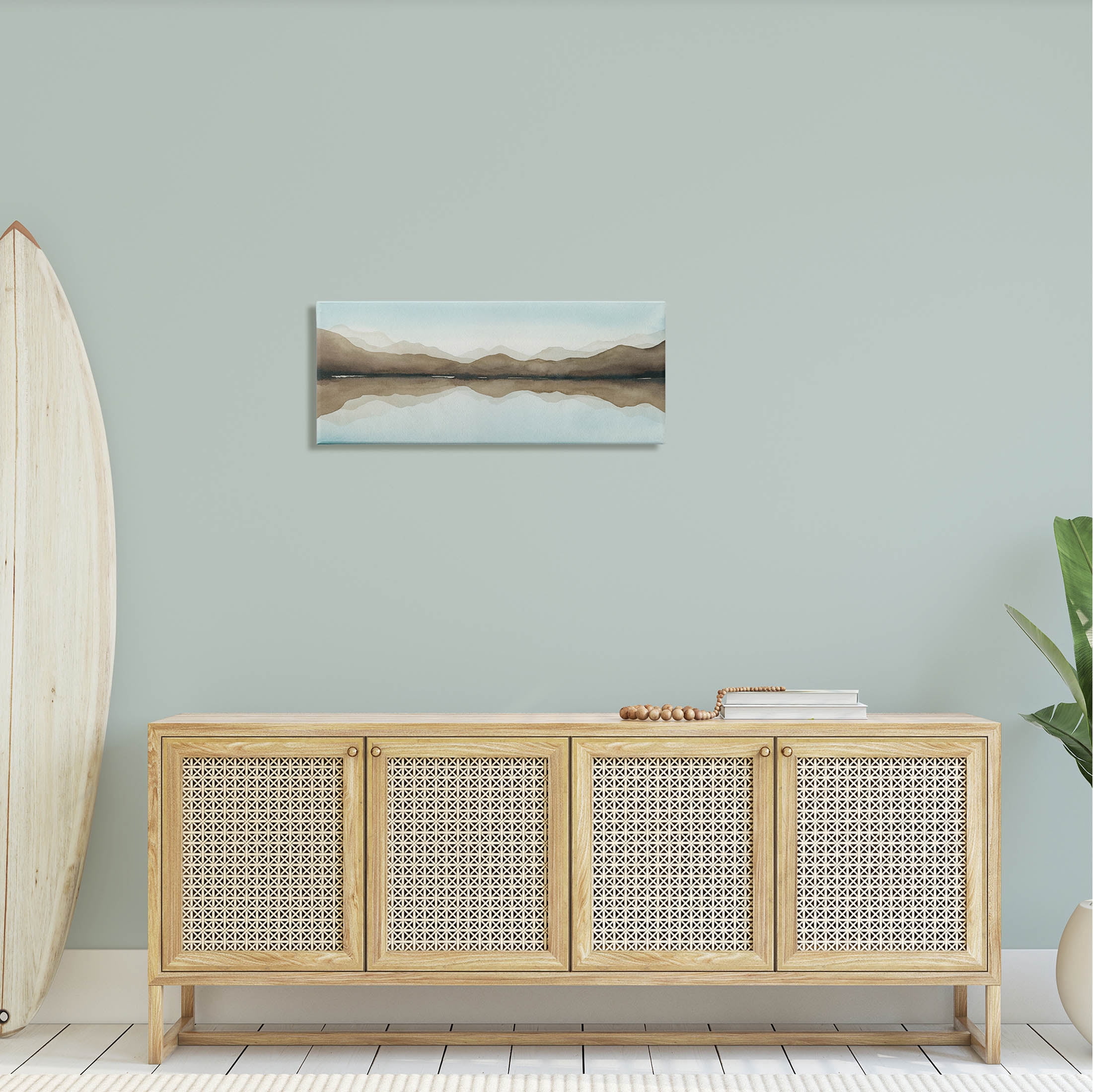 Stupell Industries Vast Mountain Lake Reflection Painting Gallery Wrapped Canvas Print Wall Art, Design by Grace Popp