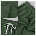 thumbnail image 6 of Lumtrix Men's Waffle Capri Pant Baggy Below Knee Summer Sweat Shorts Elastic Waist Athletic Casual Drawstring 3/4 Pants with Pockets Dark Green 2XL, 6 of 6